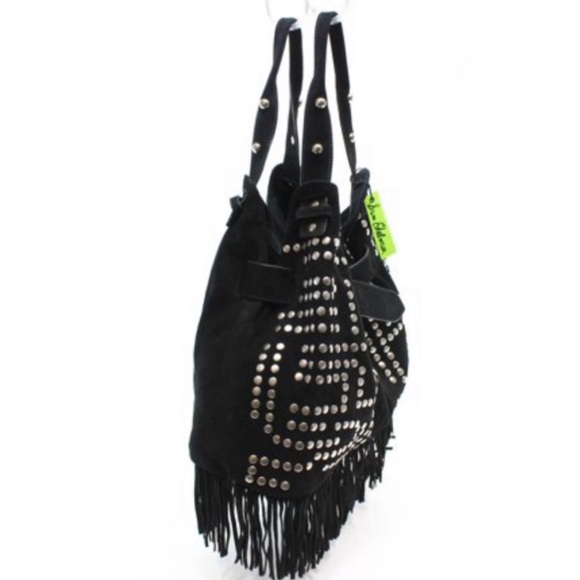 Sam Edelman Suede Leather studded fringe bag - Picture 4 of 8